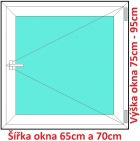 Plastová okna O SOFT šířka 65 a 70cm x výška 75-95cm 